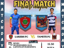 FINAL MATCH: LAKERS FC vs TANETE FC, Perebutkan Tahta Juara Turnamen Sepakbola Mini Batu Ganrang Dwitro 2025
