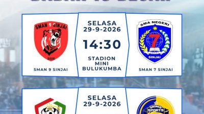 BREAKING NEWS: DERBI SINJAI MEMBARA! SMAN 9 VS SMAN 7, 90 MENIT UNTUK SATU TIKET 8 BESAR LPI